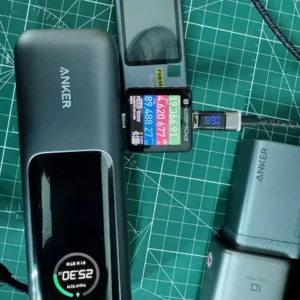 [ANKER] Sạc dự phòng Anker Zolo 25.000mAh | Công suất 165W | Tích hợp 2 cáp USB-C có thể rút gọn | Có màn hình - A1695