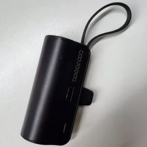 GOOJODOQ 5000mah Mini Power Bank cho iPhone Android Phone Cáp tích hợp Bộ sạc di động nhỏ gọn Lightning & Type C