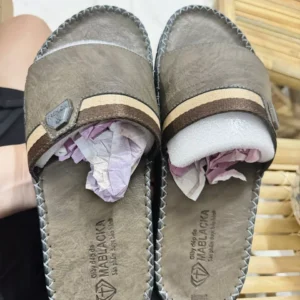 Dép da nam quai ngang đẹp, kiểu dáng trẻ trung, khâu đế chắc chắc, bền bỉ theo thời gian - S701