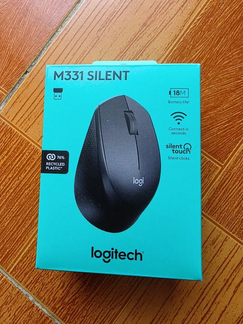Chuột không dây Logitech M331 Silent Black BH chính hãng 12 tháng