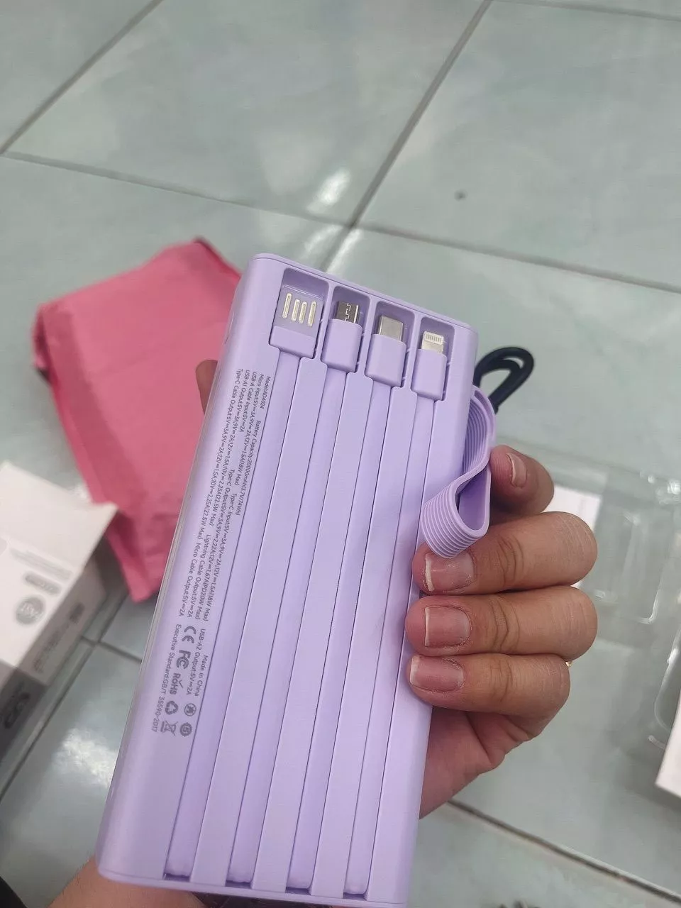 Bộ sạc dự phòng mini GOOJODOQ 22,5w Màn hình LED 20000mAh có chế độ đèn pin
