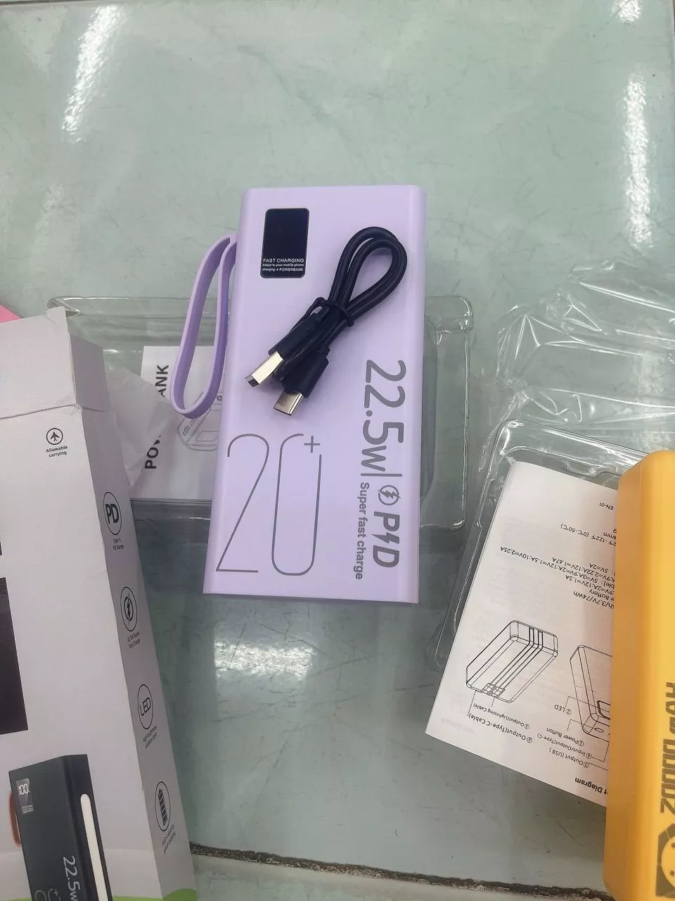 Bộ sạc dự phòng mini GOOJODOQ 22,5w Màn hình LED 20000mAh có chế độ đèn pin