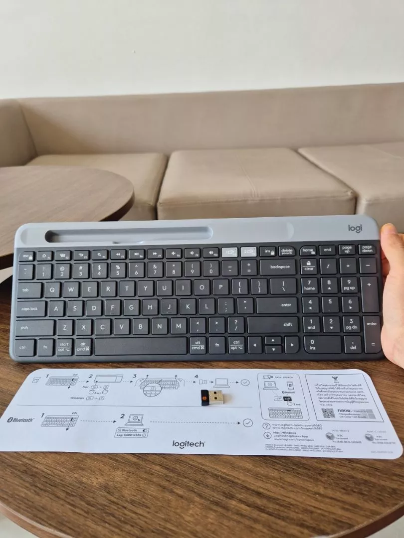 Bàn phím không dây Bluetooth Logitech K580 - Kết nối đa thiết bị, mảnh gọn, PC/ iPad
