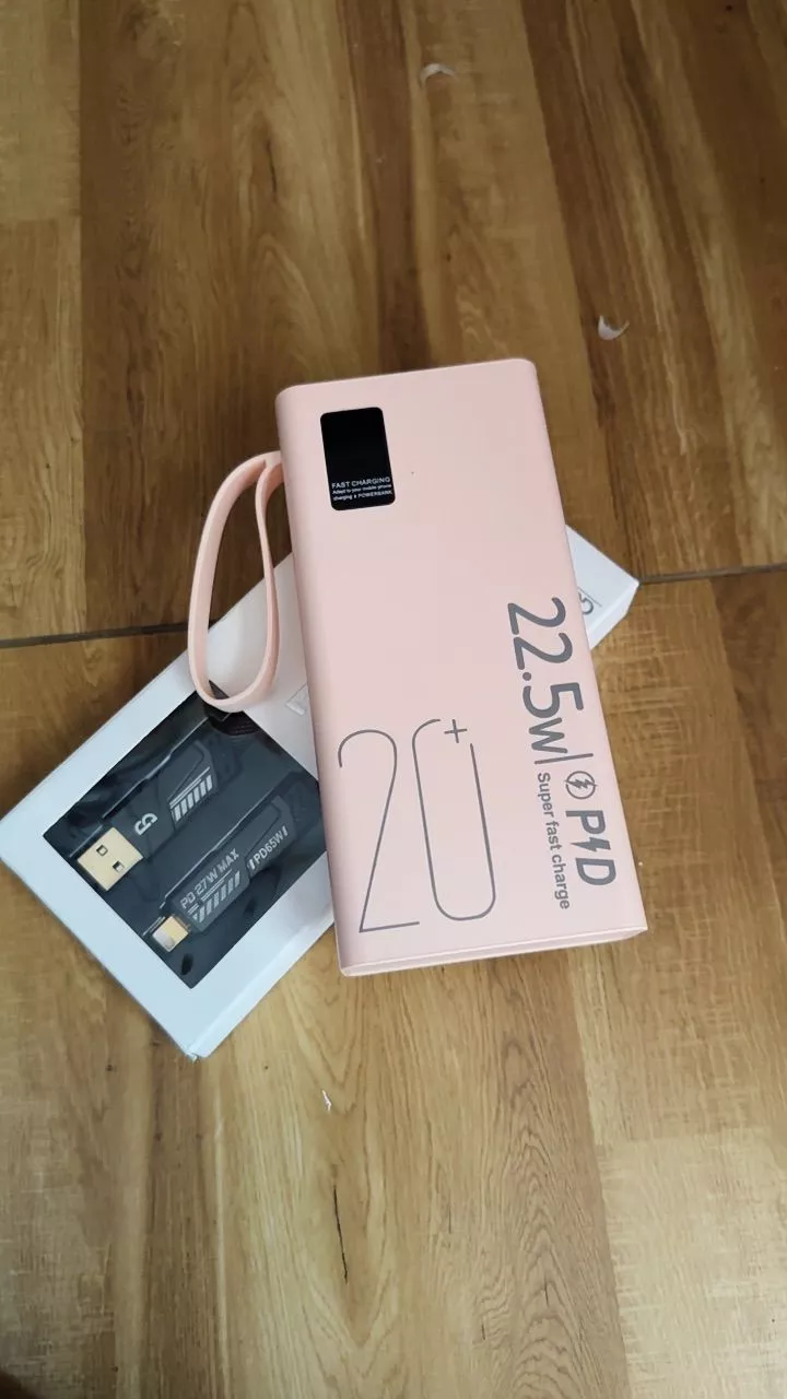 GOOJODOQ Mini Sạc dự phòng 2024 Sạc nhanh 22,5w, Màn hình hiển thị pin 20000 mah, đèn pin độ sáng cao Phụ kiện sạc pin