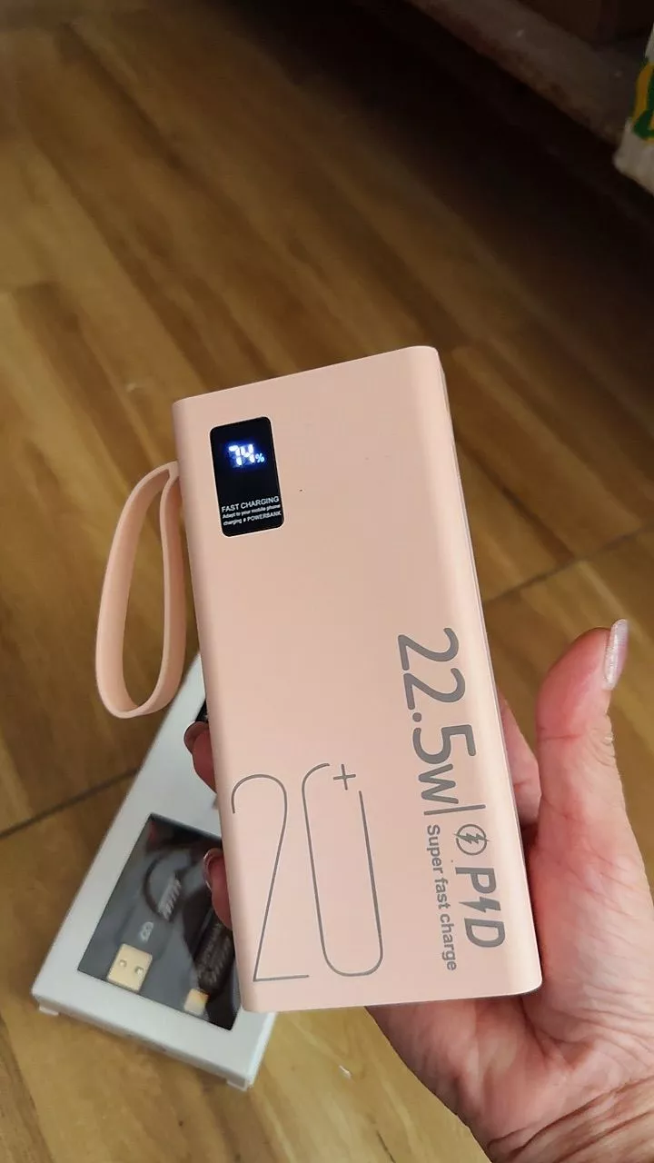 GOOJODOQ Mini Sạc dự phòng 2024 Sạc nhanh 22,5w, Màn hình hiển thị pin 20000 mah, đèn pin độ sáng cao Phụ kiện sạc pin