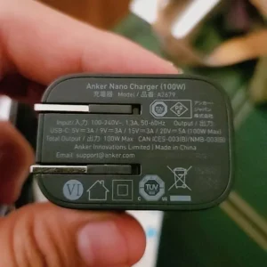 Bộ sạc Anker Nano GaN 100W GaN - 1 cổng USB-C - Kèm Cáp sạc 1.8m USB-C có thể sạc laptop, hỗ trợ PPS 2.0 - B2679