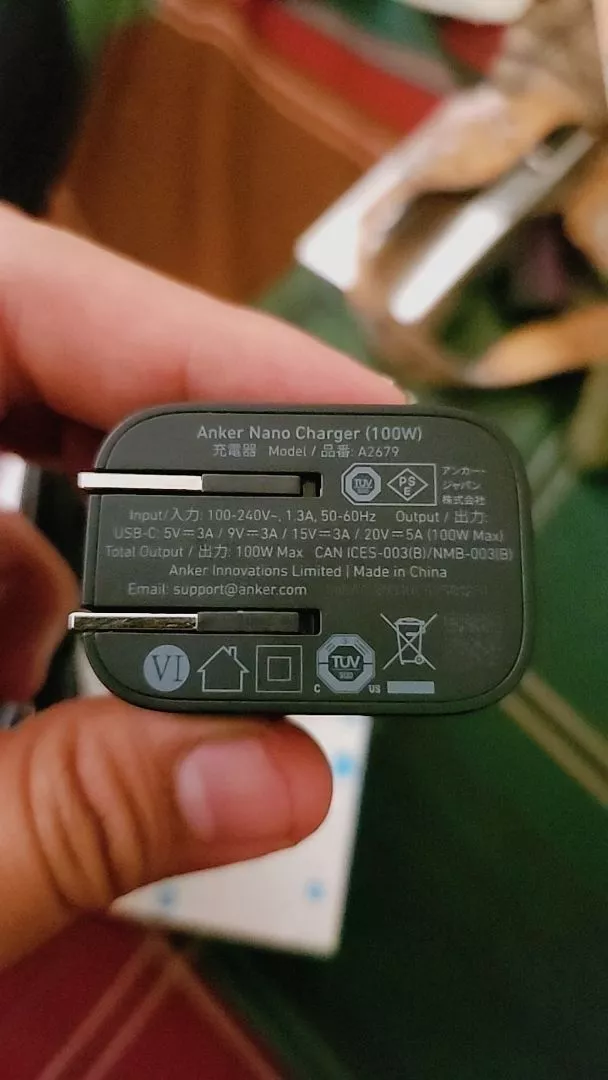 Bộ sạc Anker Nano GaN 100W GaN - 1 cổng USB-C - Kèm Cáp sạc 1.8m USB-C có thể sạc laptop, hỗ trợ PPS 2.0 - B2679