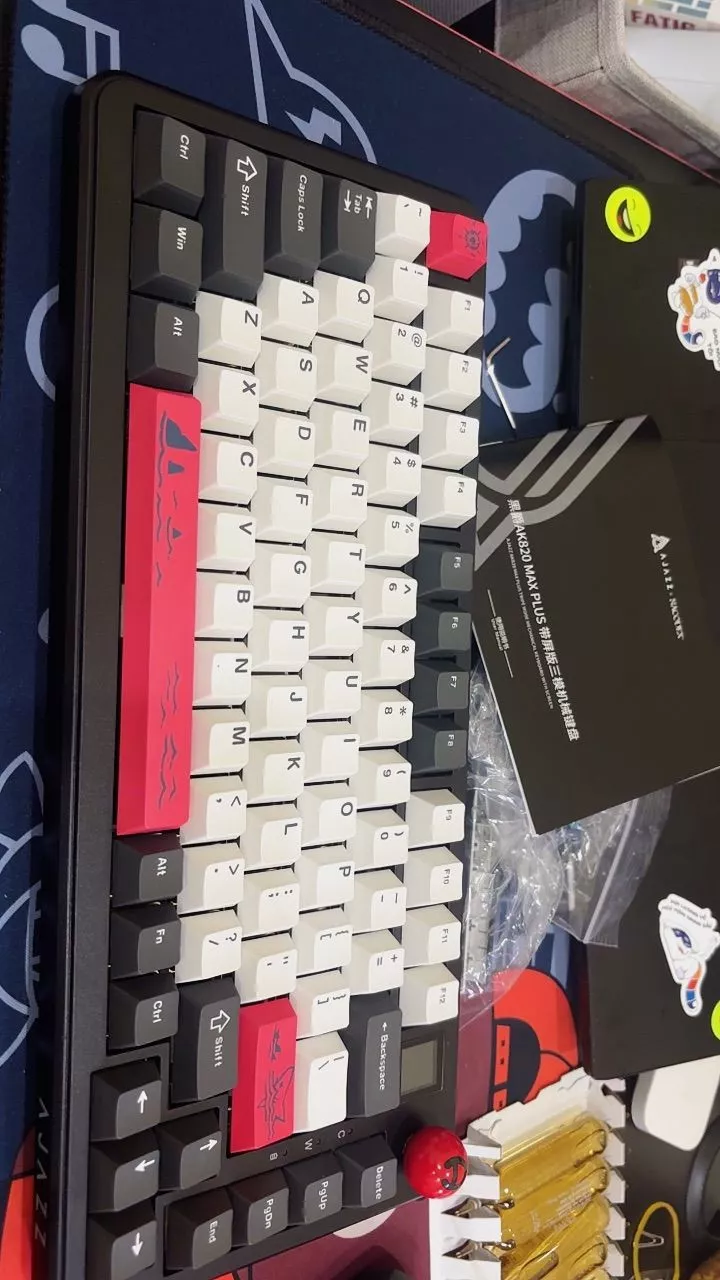 Bàn phím cơ không dây AJAZZ AK820 MAX PLUS - 3 mode kết nối - Led RGB - Màn hình TFT - Pin 8000mAh