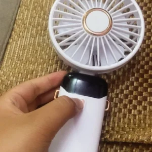 Quạt Cầm Tay Mini PTLUXURY Tích Điện ,Pin Sạc 10.000mAh,5 Tốc Độ Gió Có Dây Đeo Cổ,Đèn LED Hiển Thị Mẫu Mới