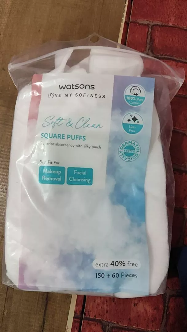 Bông Tẩy Trang Watsons Square Puffs 150S+40%