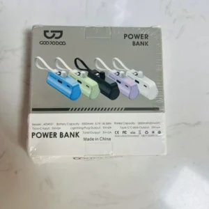 sạc dự phòng mini GOOJODOQ 2024, Pin dự phòng không dây di động có phích cắm Type-C và Lightning