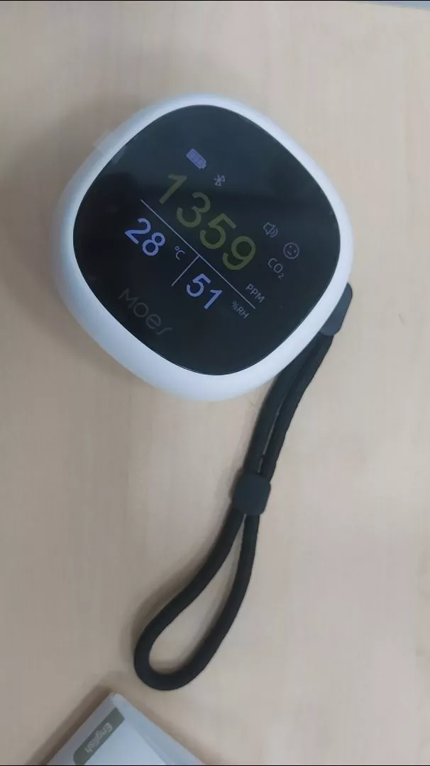 Cảm biến CO2 thông minh Tuya Moes bluetooth, cảm biến NDIR chính xác tức thời