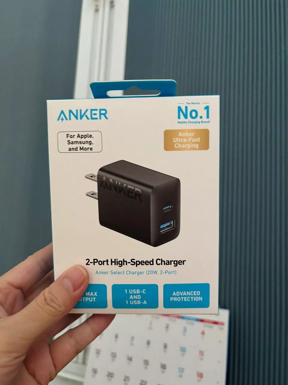 Combo Củ sạc nhanh Anker | 2 cổng 1USB-C & 1USB-A | Kèm Cáp sạc USB-C to USB-C- B2348