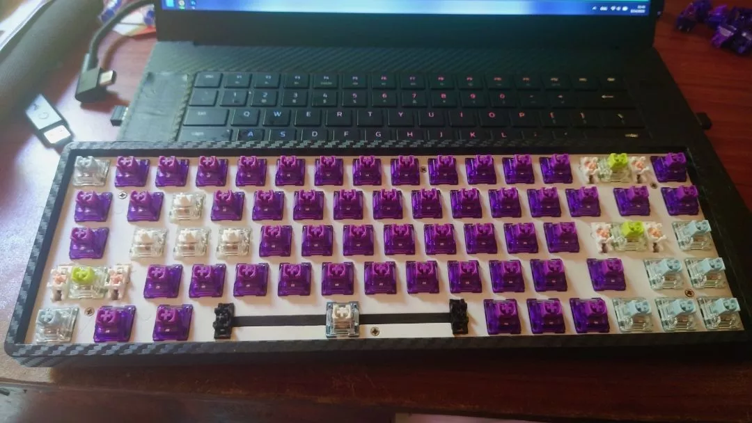 Combo 30 switch Linear TTC Purple Flame V2 - Trục cơ bàn phím - mạch 5 pin - Có tản led - Switch của Aula F99