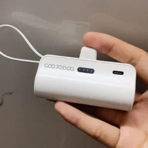 GOOJODOQ 4000mAh Mini Power Bank Sạc di động Type-C và phích cắm cho điện thoại/đồng hồ/tai nghe