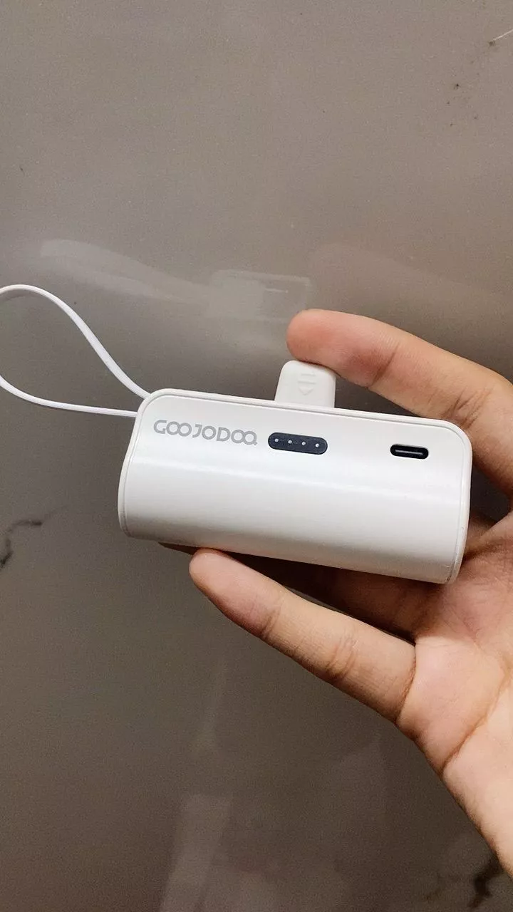 GOOJODOQ 4000mAh Mini Power Bank Sạc di động Type-C và phích cắm cho điện thoại/đồng hồ/tai nghe
