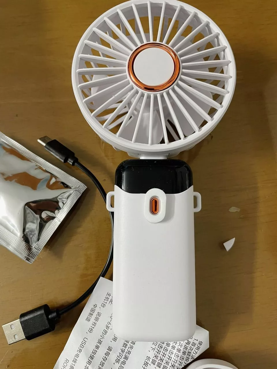 Quạt cầm tay mini gấp gọn 5 cấp độ Didooglt sạc pin tiện dụng, tích điện nhỏ gọn, dễ mang đi
