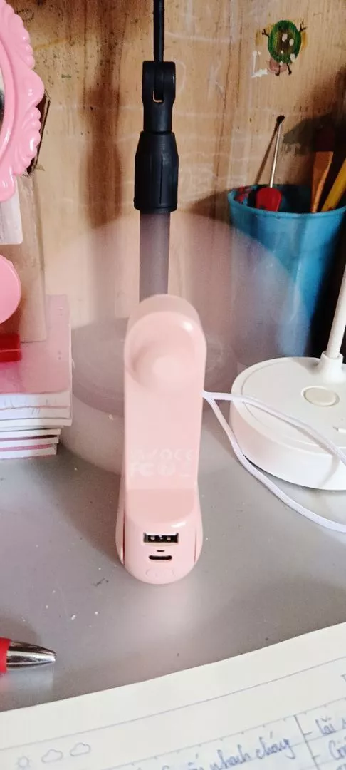 Quạt Cầm Tay Mini 3 Trong 1 JISULIFE F8 2000mAh Tích Hợp Sạc Dự Phòng, Đèn Pin Siêu Sáng Chính Hãng - Bảo Hành 12 Tháng