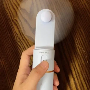 Quạt mini cầm tay GOOJODOQ, 3 tốc độ, cánh quạt bền bỉ sạc Type-c