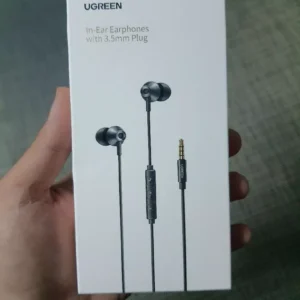 Tai nghe nhét tai UGREEN Aux, Tai nghe có dây 3,5 mm Điều khiển âm lượng cách ly tiếng ồn có micrô cho AndroidMP3 / MP4 / Pad