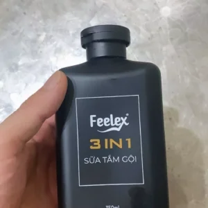 Sữa tắm gội rửa mặt Feelex 3 in 1 hương nước hoa cao cấp thanh lịch, hấp dẫn đẳng cấp phái mạnh - 350ml