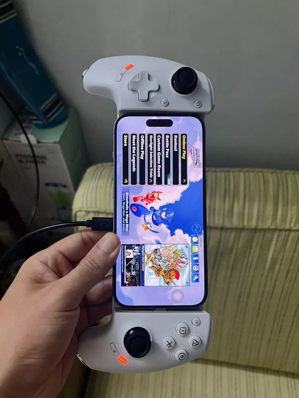 Tay cầm chơi game Gamwing AB01 hỗ trợ đa nền tảng tích hợp sạc nhanh và jack tai nghe 3.5mm