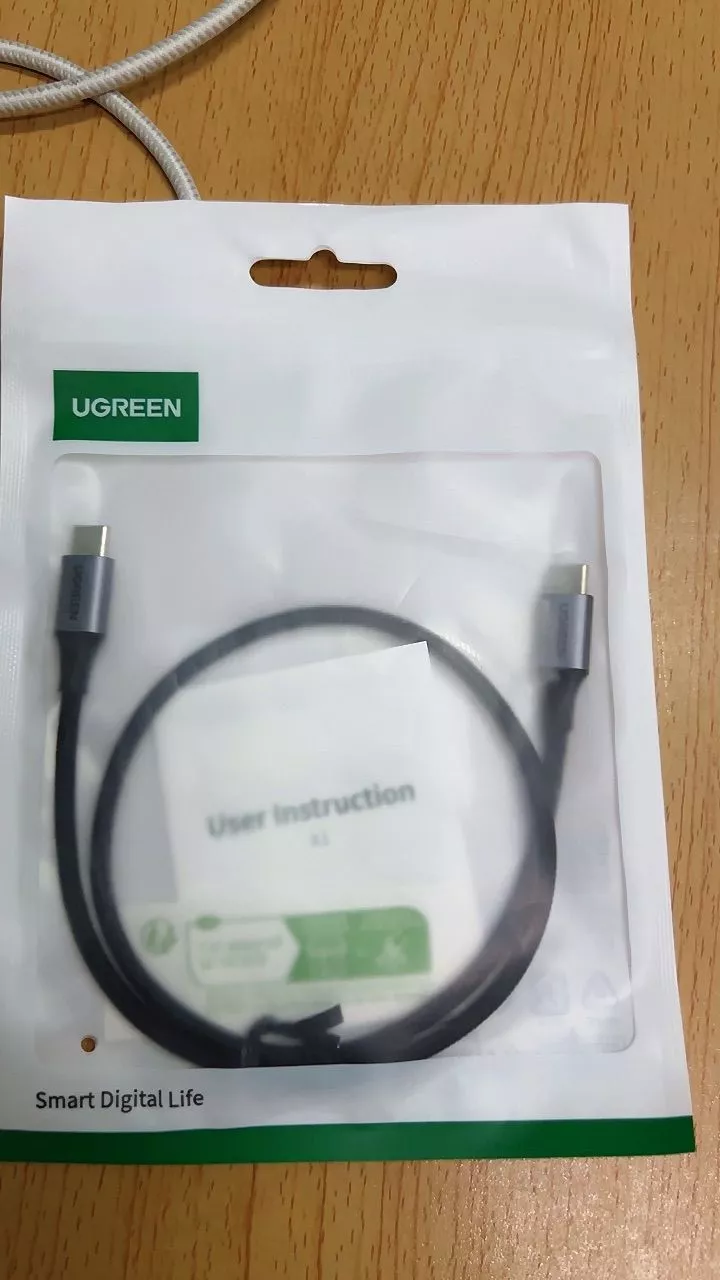 UGREEN Type-C 60W Cáp Sạc USB C Sang USB C Cho iPhone 15 Samsung Xiaomi Air Macbook iPad Pro 12.9 11