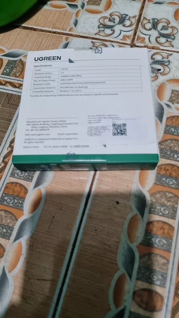 Ugreen USB Bluetooth 6.0 5.4 5.3 5.0 Bộ chuyển đổi Bộ thu phát Dongle không dây cho PC Windows 11 10 8.1 Tai nghe âm thanh nổi Bluetooth