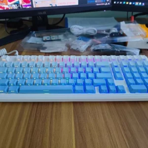 Bàn phím cơ không dây ATAS YG102 - 3 mode kết nối - LED RGB - Có App Marco - Mạch xuôi 5 Pin - Lube sẵn