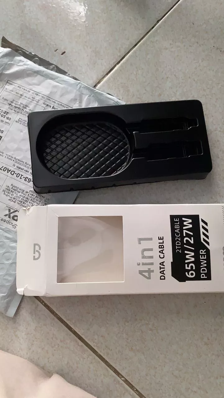 65W Sạc nhanh Đa năng GOOJODOQ, Nhiều cáp USB, Type-C, Micro cho Samsung Huawei