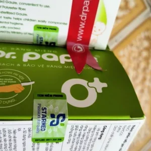 Hộp gạc rơ lưỡi/ răng miệng Dr Papie 30pcs 0+/1+