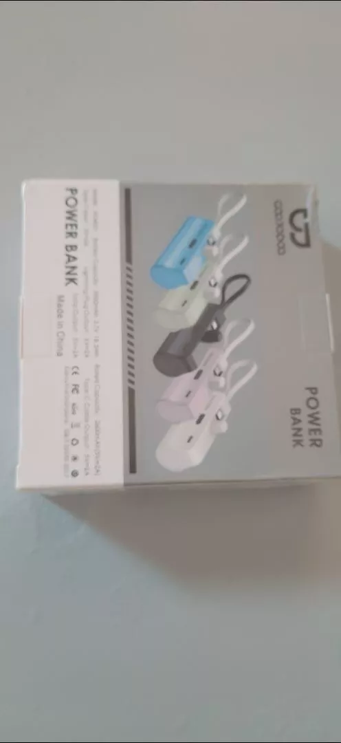 sạc dự phòng mini GOOJODOQ 2024, Pin dự phòng không dây di động có phích cắm Type-C và Lightning