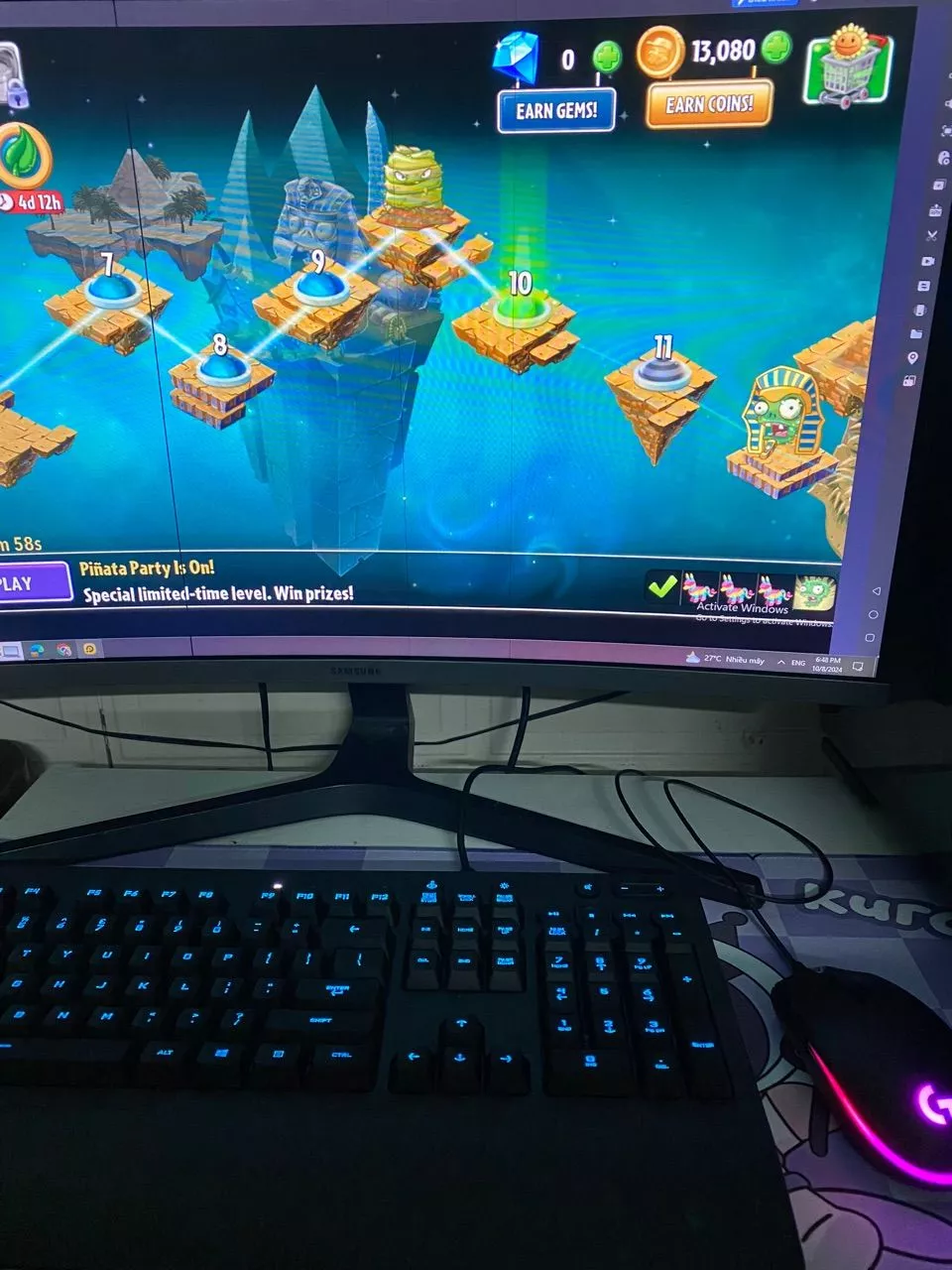 Combo Bàn Phím Gaming Logitech G213 và Chuột Gaming Logitech G203 - Tùy chỉnh RGB, kết nối G HUB