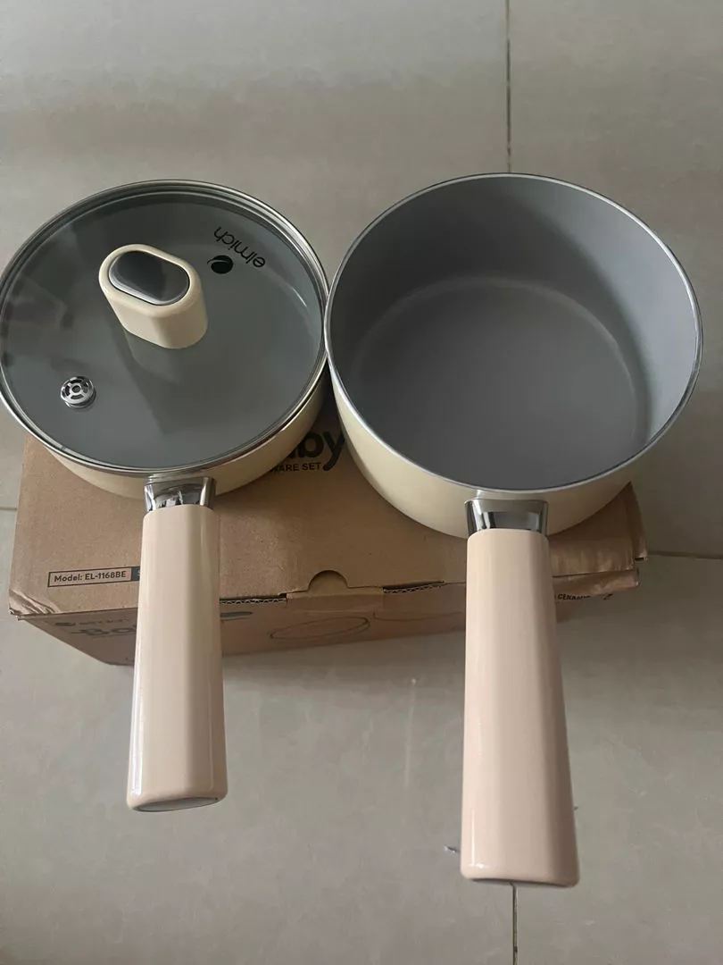 Bộ nồi chảo chống dính sứ Elmich Baby EL 1168