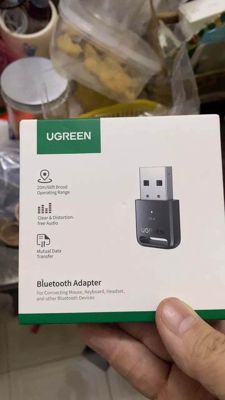 Ugreen USB Bluetooth 6.0 5.4 5.3 5.0 Bộ chuyển đổi Bộ thu phát Dongle không dây cho PC Windows 11 10 8.1 Tai nghe âm thanh nổi Bluetooth