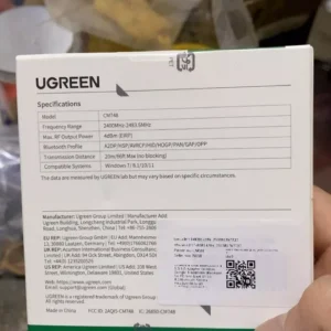 Ugreen USB Bluetooth 6.0 5.4 5.3 5.0 Bộ chuyển đổi Bộ thu phát Dongle không dây cho PC Windows 11 10 8.1 Tai nghe âm thanh nổi Bluetooth