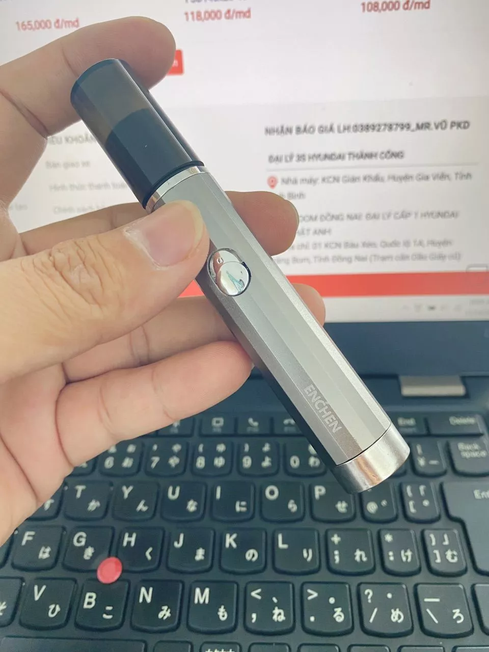 Máy tỉa lông mũi Enchen EN001 sạc pin Type-C đầu cạo tròn ẩn tháo rời, động cơ mạnh mẽ giảm ồn