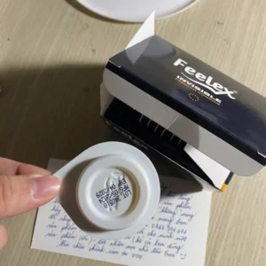 Bao cao su Feelex siêu mỏng, kéo dài thời gian, gân gai, nhiều gel bôi trơn - Hộp 10 bcs