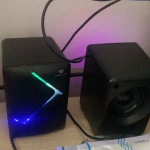 Combo 2 loa máy tính mini Dark Ailen S5-10- Âm thanh 360 độ- LED RGB- Kết nối Type C