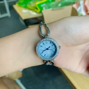 Đồng Hồ Nữ GEDI Đính Hạt Thời Trang Mặt Tròn, Viền Đính Hạt Thời Trang, Thiết Kế Hiện Đại Đơn Giả