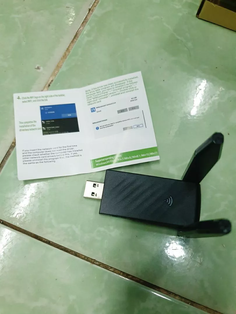 Bộ Thu Phát wifi Goojodoq 1300mbps USB 3.0 2 Râu Kết Nối Mạng Không Dây 2.4G+5G