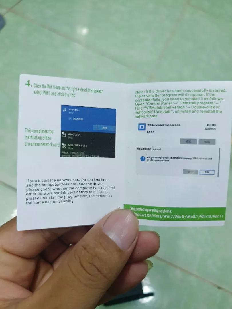 Bộ Thu Phát wifi Goojodoq 1300mbps USB 3.0 2 Râu Kết Nối Mạng Không Dây 2.4G+5G
