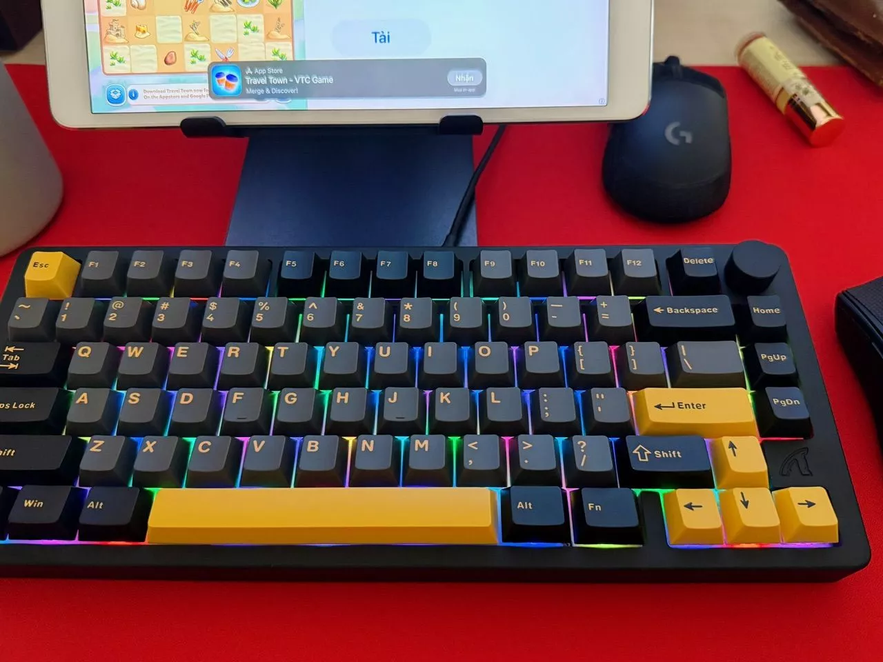 Bàn phím cơ nhôm CNC Attack Shark X86 - 3 mode kết nối- Led RGB- Hotsawp 5pin - Có núm