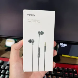Tai nghe nhét tai UGREEN Aux, Tai nghe có dây 3,5 mm Điều khiển âm lượng cách ly tiếng ồn có micrô cho AndroidMP3 / MP4 / Pad