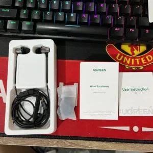 Tai nghe nhét tai UGREEN Aux, Tai nghe có dây 3,5 mm Điều khiển âm lượng cách ly tiếng ồn có micrô cho AndroidMP3 / MP4 / Pad
