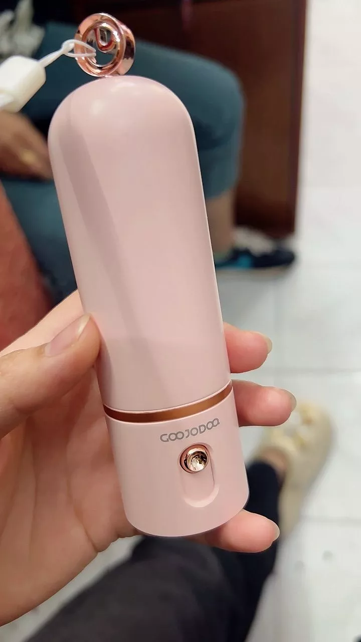 Quạt mini cầm tay GOOJODOQ, 3 tốc độ, cánh quạt bền bỉ sạc Type-c