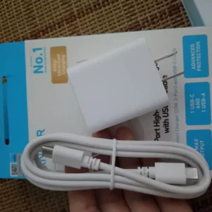 Combo Củ sạc nhanh Anker | 2 cổng 1USB-C & 1USB-A | Kèm Cáp sạc USB-C to USB-C- B2348