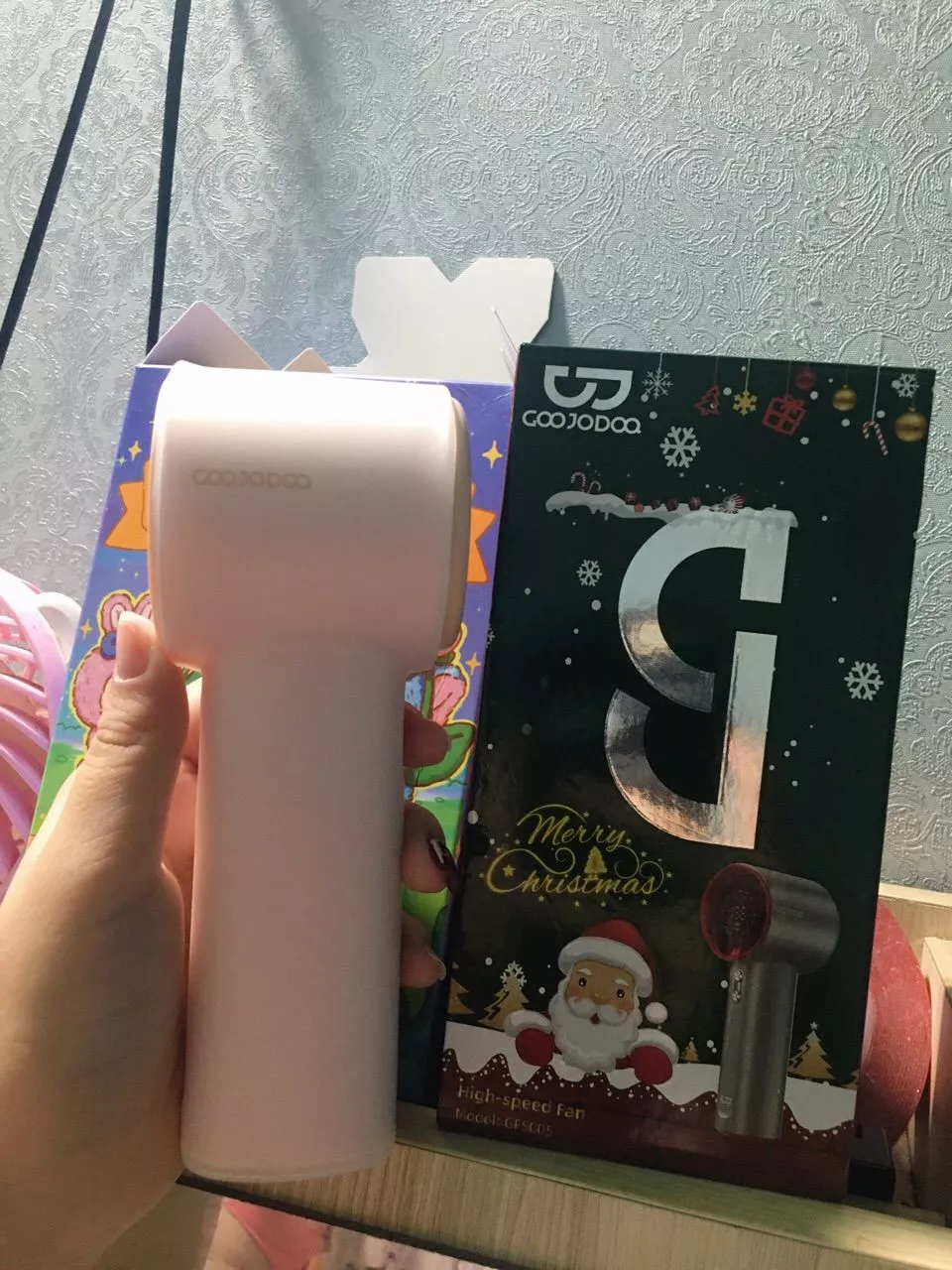 Nhãn dán quạt cầm tay Goojodoq Nhãn dán kim cương quạt tốc độ cao GFS001