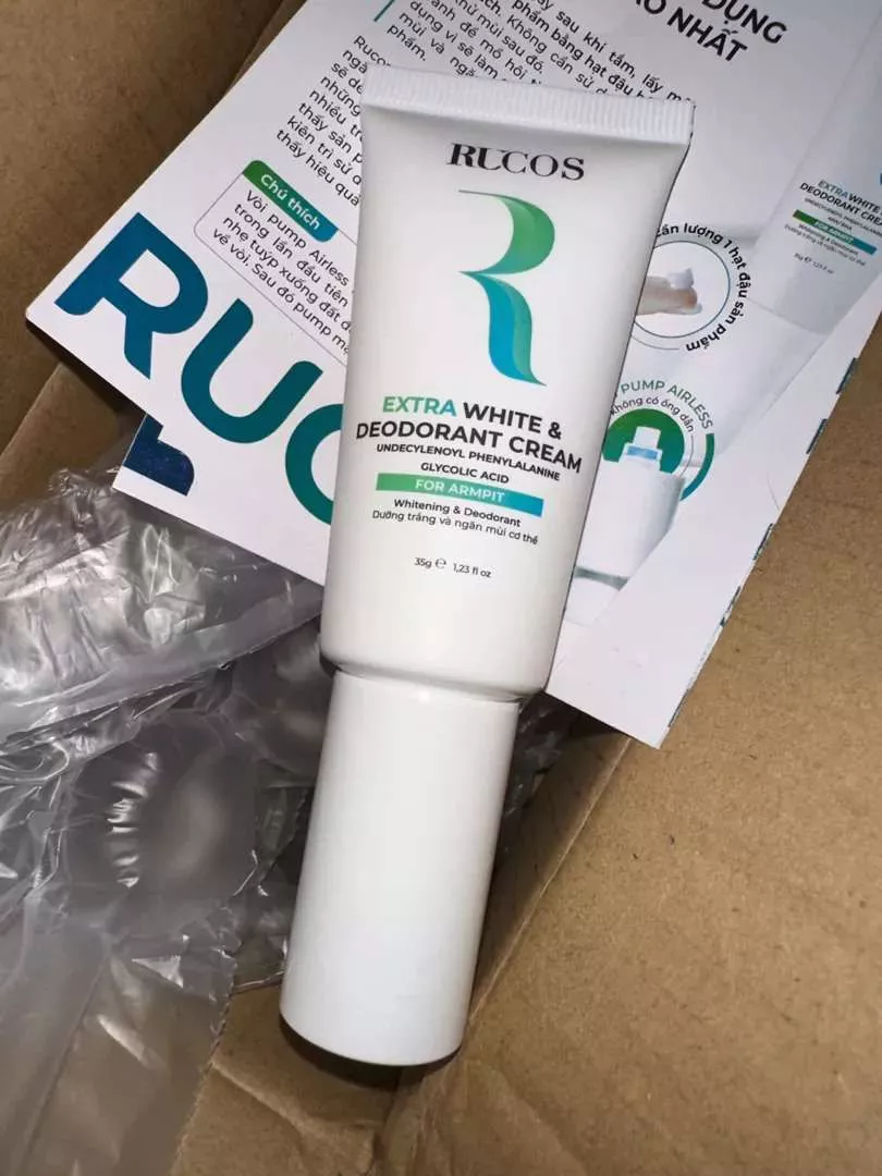 Kem trắng nách khử mùi, giảm thâm vùng mông, nách, bẹn Extra White & Deodorant Rucos