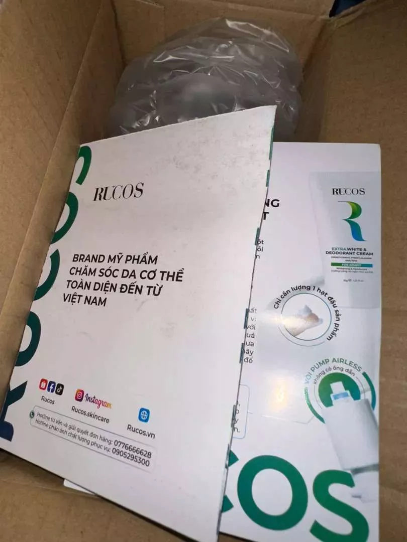 Kem trắng nách khử mùi, giảm thâm vùng mông, nách, bẹn Extra White & Deodorant Rucos